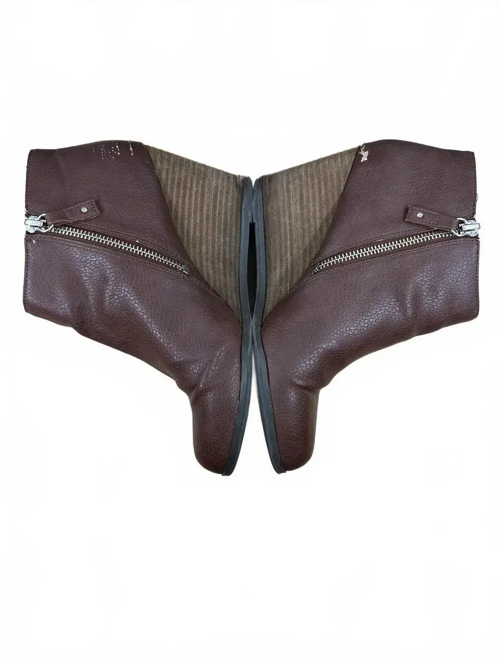 Dr. Scholls Brown Leather Wedge Ankle Boots‎